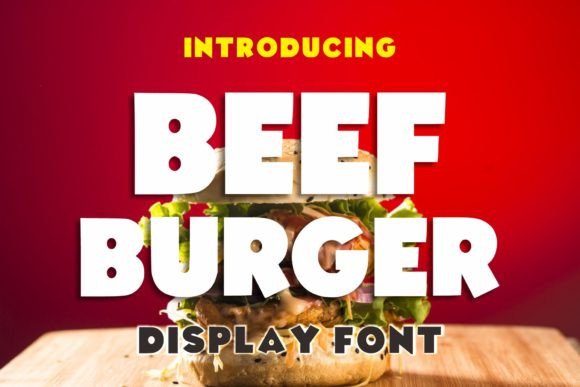 Beef Burger: A Fun All-Caps Display Font for Brand Builders