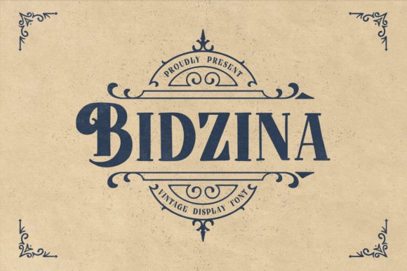 Bidzina: A Vintage Display Font for Memorable Branding