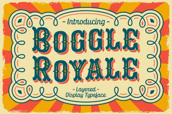 Boggle Royale: A Display Typeface That Feels Like a Festival in Print
