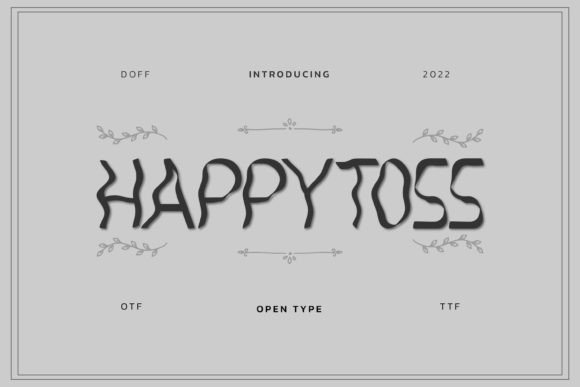 Happy Toss: A Playful Display Font for Creative Product Design