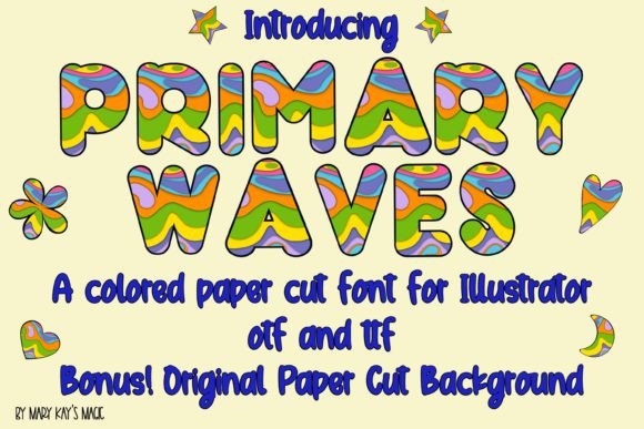 Primary Waves Display Font for Playful Web Projects
