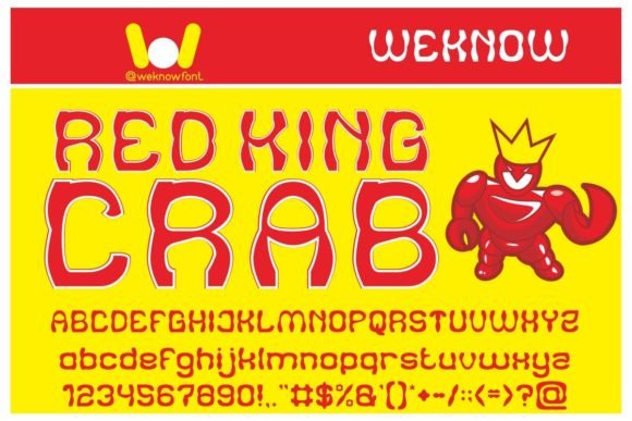 Red King Crab: A Bold Display Font for Digital Branding