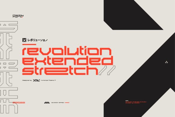 Revolution Extended Stretch: A Futuristic Display Typeface