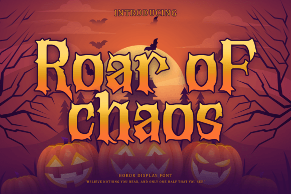 Roar of Chaos: A Spooky Display Font That Elevates Real Branding