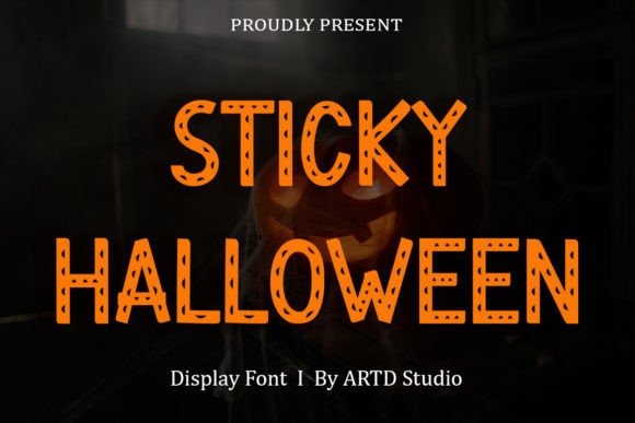 Sticky Halloween: A Mysterious Display Font for Web Design