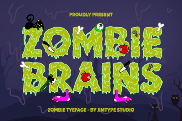 Zombie Brains: A Spooky Display Font for Bold Digital Branding